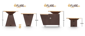 Grillsziget kerti sütő BBQ Flare grill
